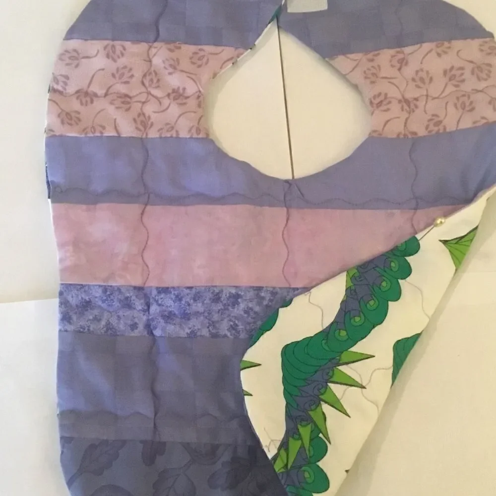 3/$25 or $12 ea. NWT Handmade Quilted Reversible Baby Bib